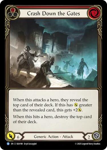 Crash Down the Gates (Red) [SEA198] (High Seas)  Rainbow Foil