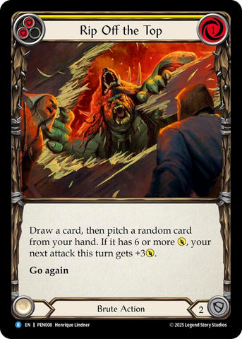 Rip Off The Top (Yellow) (Regular) [PEN008] (Compendium of Rathe)