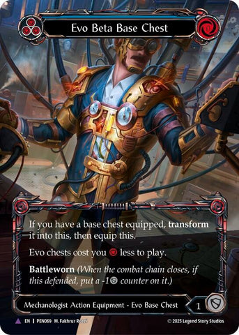 Evo Beta Base Chest (Blue) (Marvel) [PEN069] (Compendium of Rathe)  Cold Foil