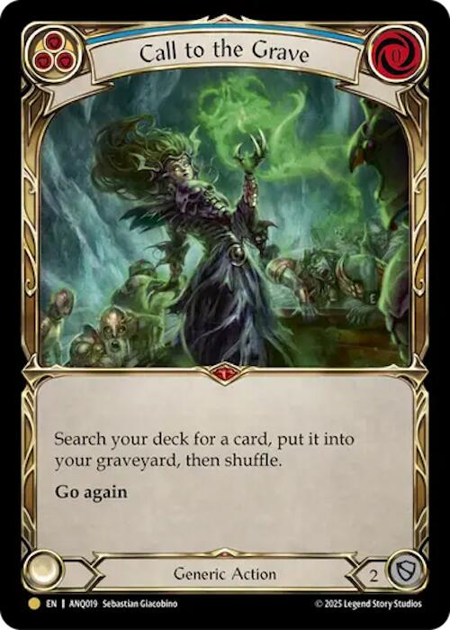 Call To The Grave (Blue) (Gold) [ANQ019] (Compendium of Rathe - Antiquity Pack)  Cold Foil