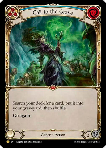 Call To The Grave (Blue) (Gold) [ANQ019] (Compendium of Rathe - Antiquity Pack)  Cold Foil