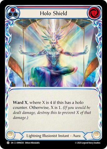 Holo Shield (Red) [OMN030] (Omens of the Third Age)  Rainbow Foil