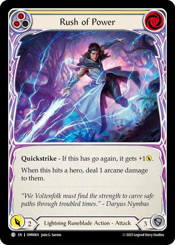 Rush Of Power (Yellow) [OMN069] (Omens of the Third Age)
