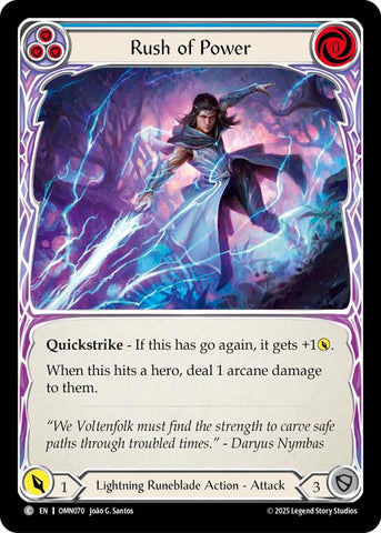Rush Of Power (Blue) [OMN070] (Omens of the Third Age)