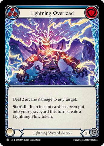 Lightning Overload (Blue) [OMN117] (Omens of the Third Age)  Rainbow Foil