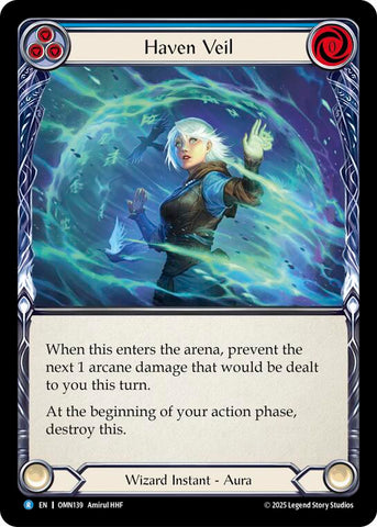 Haven Veil (Blue) [OMN139] (Omens of the Third Age)  Rainbow Foil