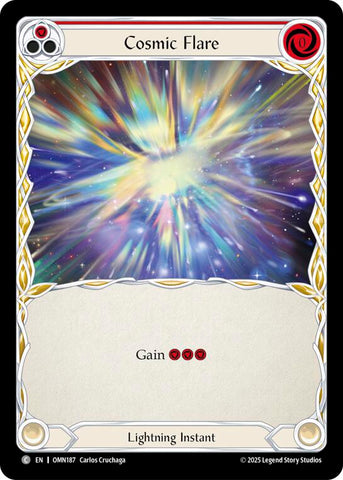 Cosmic Flare (Red) [OMN187] (Omens of the Third Age)  Rainbow Foil