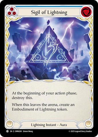Sigil Of Lightning (Blue) [OMN200] (Omens of the Third Age)