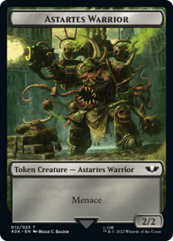 Astartes Warrior // Plaguebearer of Nurgle Double-sided (Surge Foil) [Warhammer 40,000 Tokens]